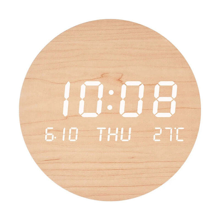 LED Digital Wall Clock w/ Temperature & Date Time Display