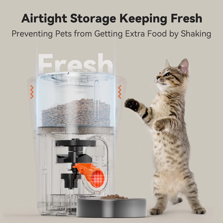 Automatic Pet Feeder with Stainless Steel Bowl