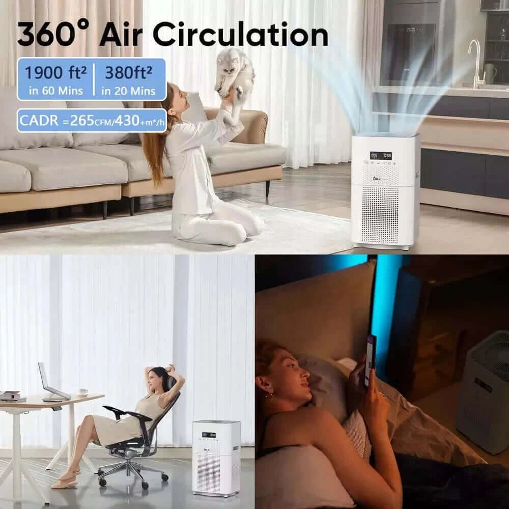 DR.J Professional Smart WiFi Air Purifier for Home Large Room