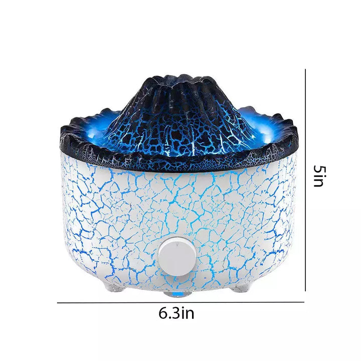 2-in-1 Humidifier and Diffuser w/ 3D Flame & Volcano Effect