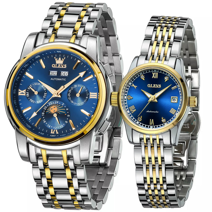 Set of 2 Casual Automatic Watches for Couples