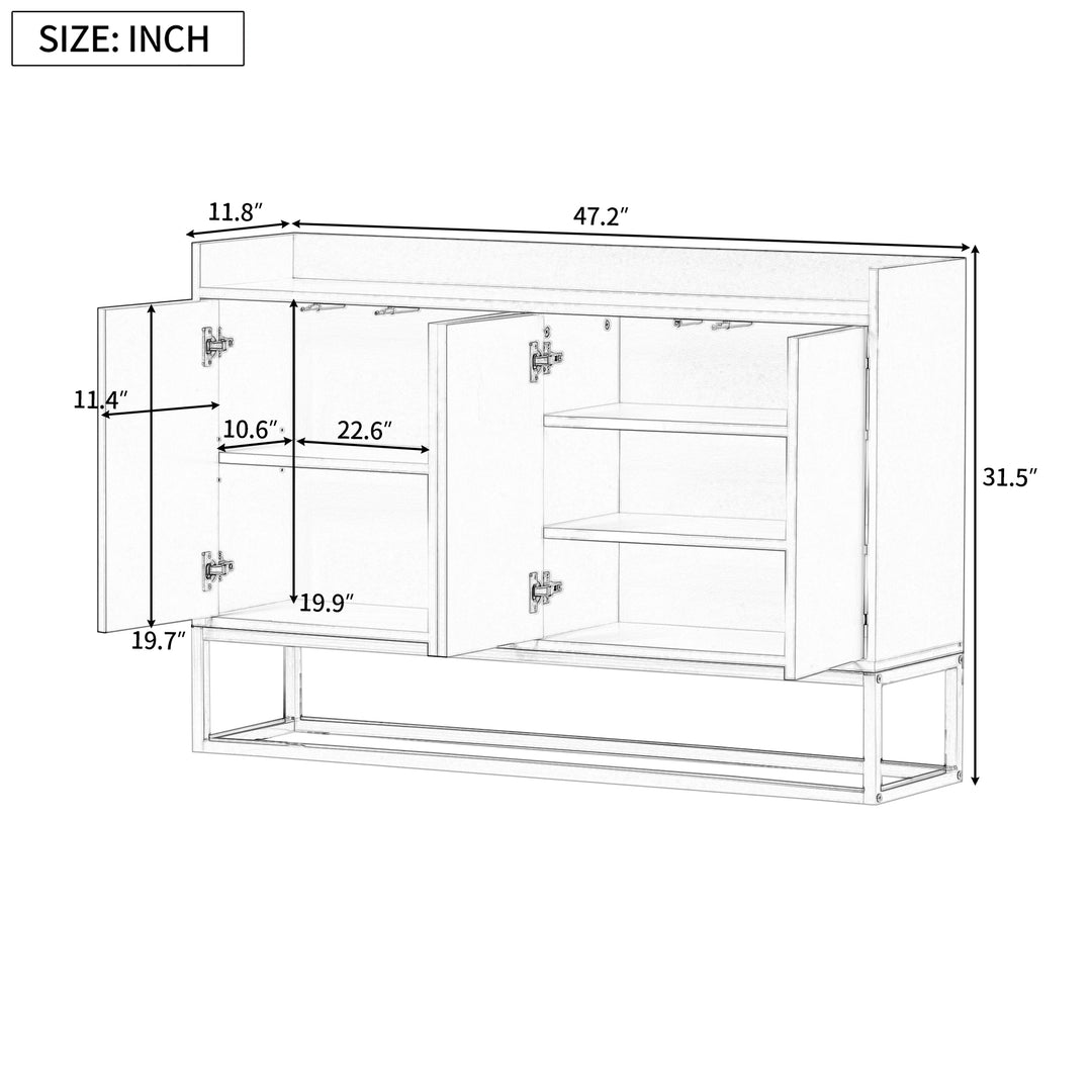 Elegant White Modern Sideboard with Ample Storage