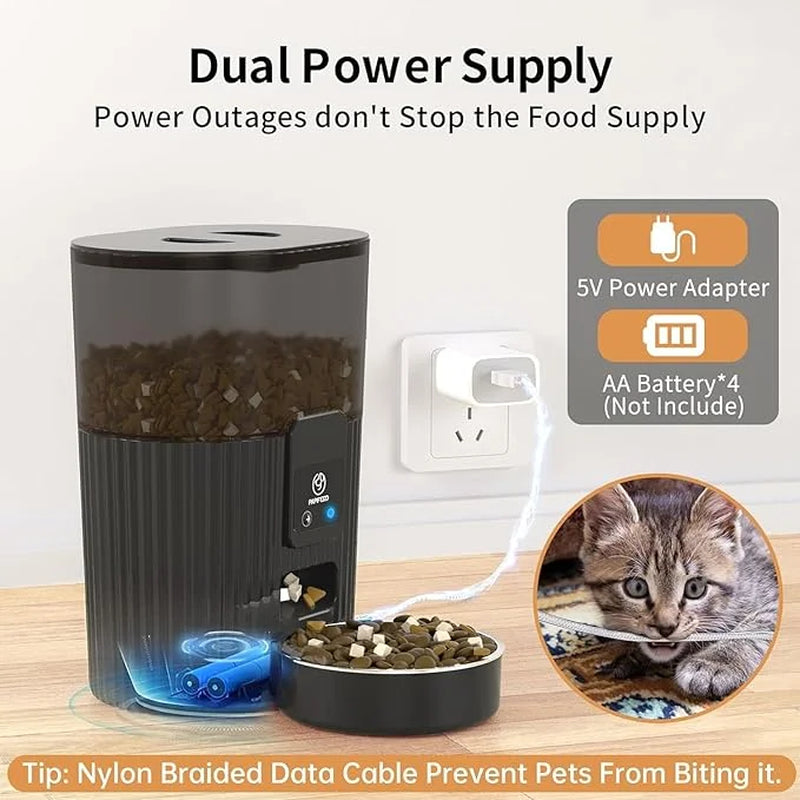 WiFi-Enabled Smart Automatic Pet Feeder - Remote App Control