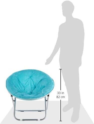 Urban Faux Fur Saucer Chair, Light Blue