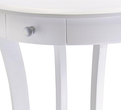 Wood Sasha Accent Table, White, 20