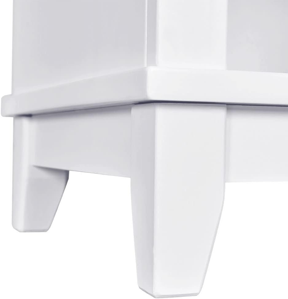 Classic Nightstand Drawer Pull-Out Tray White