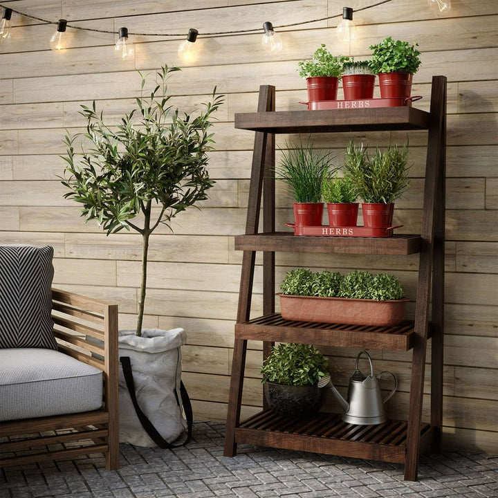 Herb Garden Planter | Indoor Planter Set with Tray or Outdoor Apartment Window Planter Box, Red