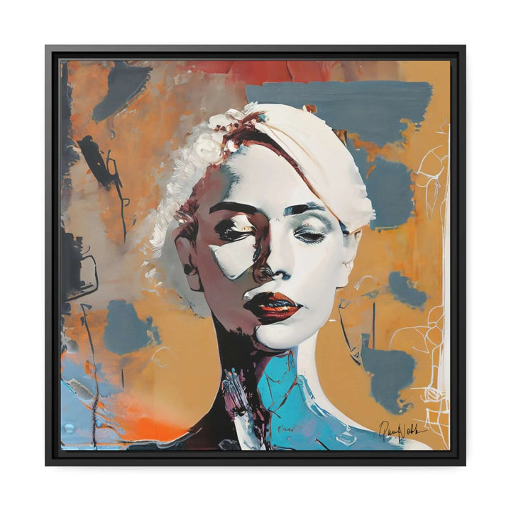 Woman Abstract Portrait - Canvas Wall Art with Frame by QueenNoble