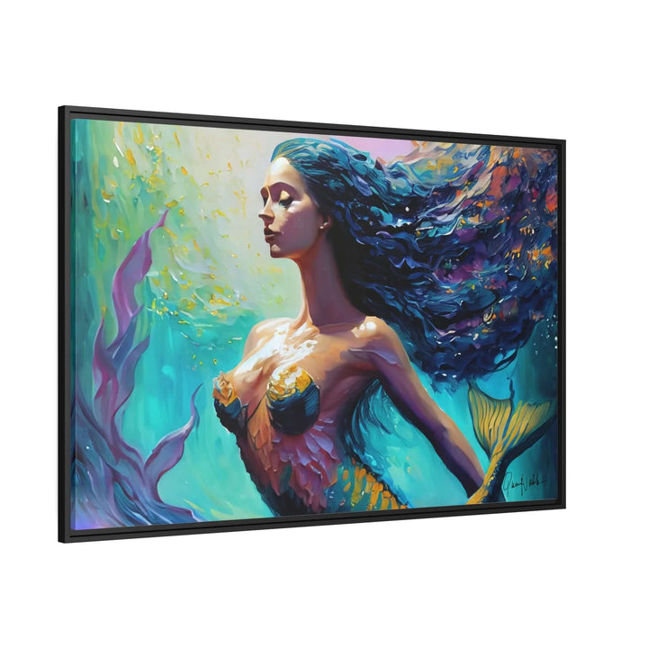 Mermaid Canvas Wall Art With Frame - By QueenNoble