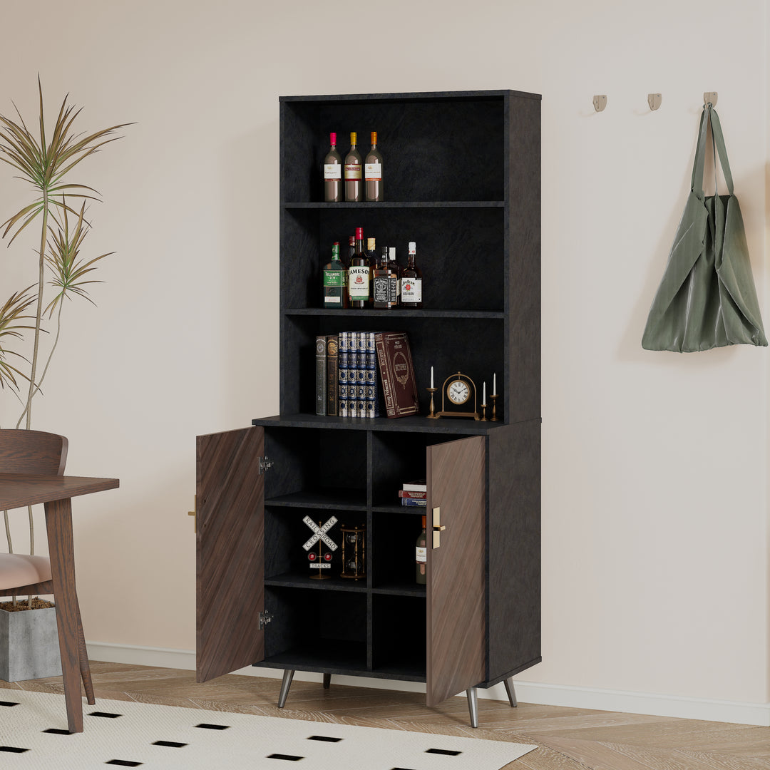 Accent Bar Cabinet with Doors and Storage for Living Room