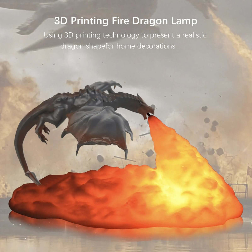 3D Printed USB Fire Dragon Night Light