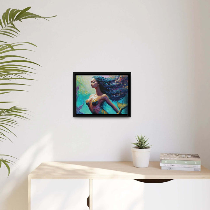 Mermaid Canvas Wall Art With Frame - By QueenNoble