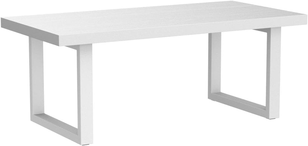 IBF Modern White Coffee Table, Minimalist Rectangle Living Room Table