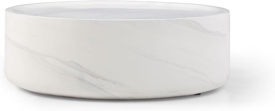 Elegant White Marble Coffee Table, 35.43