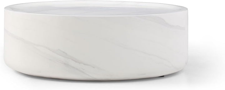 Elegant White Marble Coffee Table, 35.43