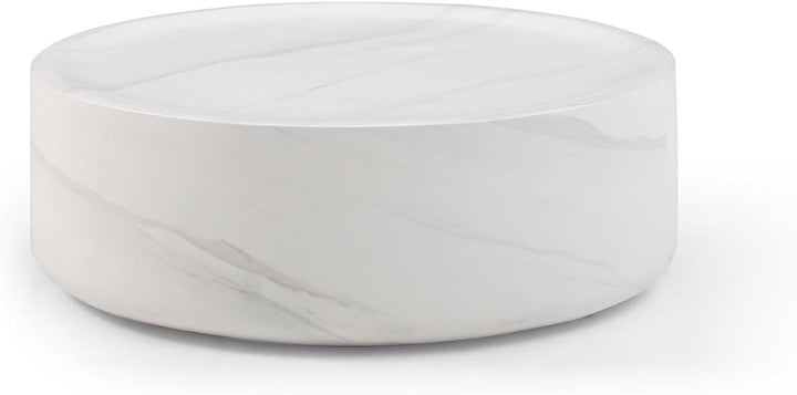 Elegant White Marble Coffee Table, 35.43