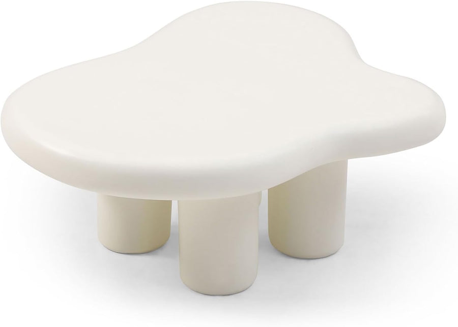 Cloud Coffee Table, Cute Coffee Table, White Modern Tea Table, 35.4''-white