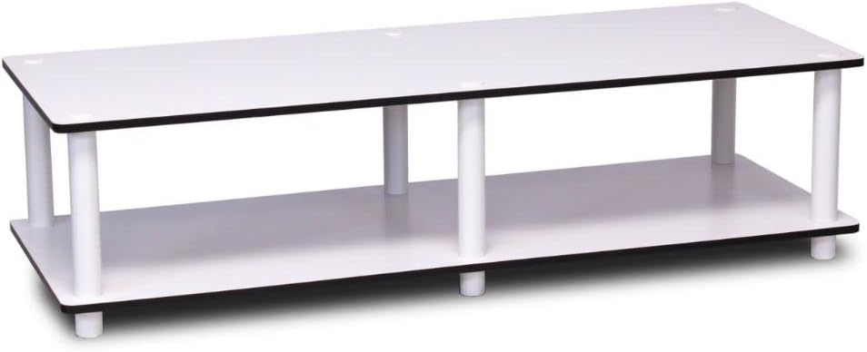 Furinno Wide TV Stand, White