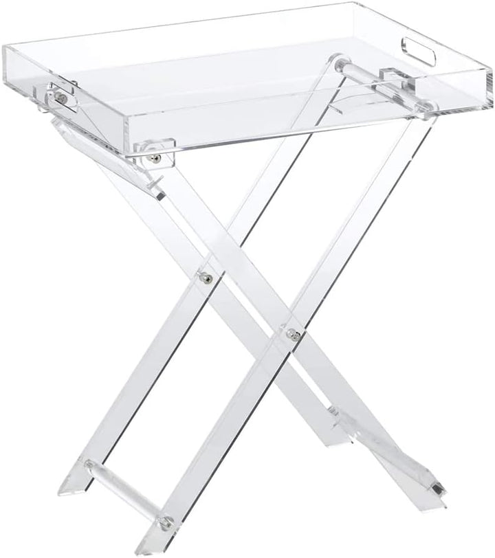 Acrylic Folding Tray Table - Clear