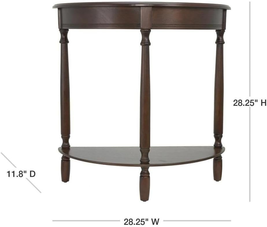 Simplify Half Round Accent Table, Walnut