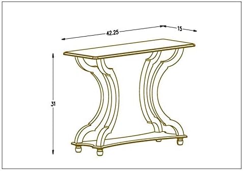 Wood Console Table, Rectangle Accent Entryway