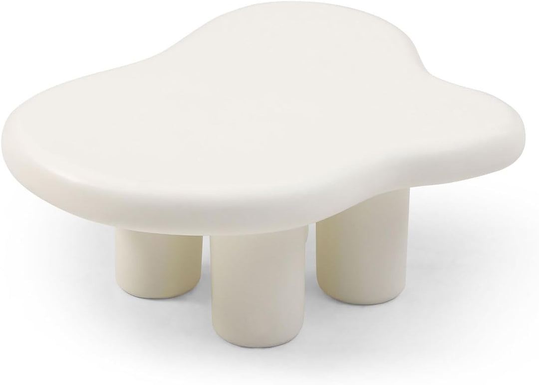 Cloud Coffee Table, Cute Coffee Table, White Modern Tea Table, 35.4''-white