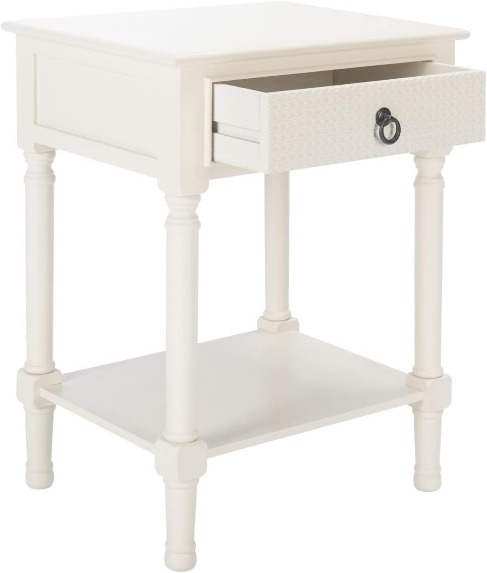 Haines White 1-Drawer Accent Table ACC5720D