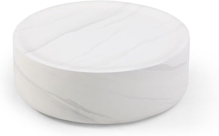 Elegant White Marble Coffee Table, 35.43