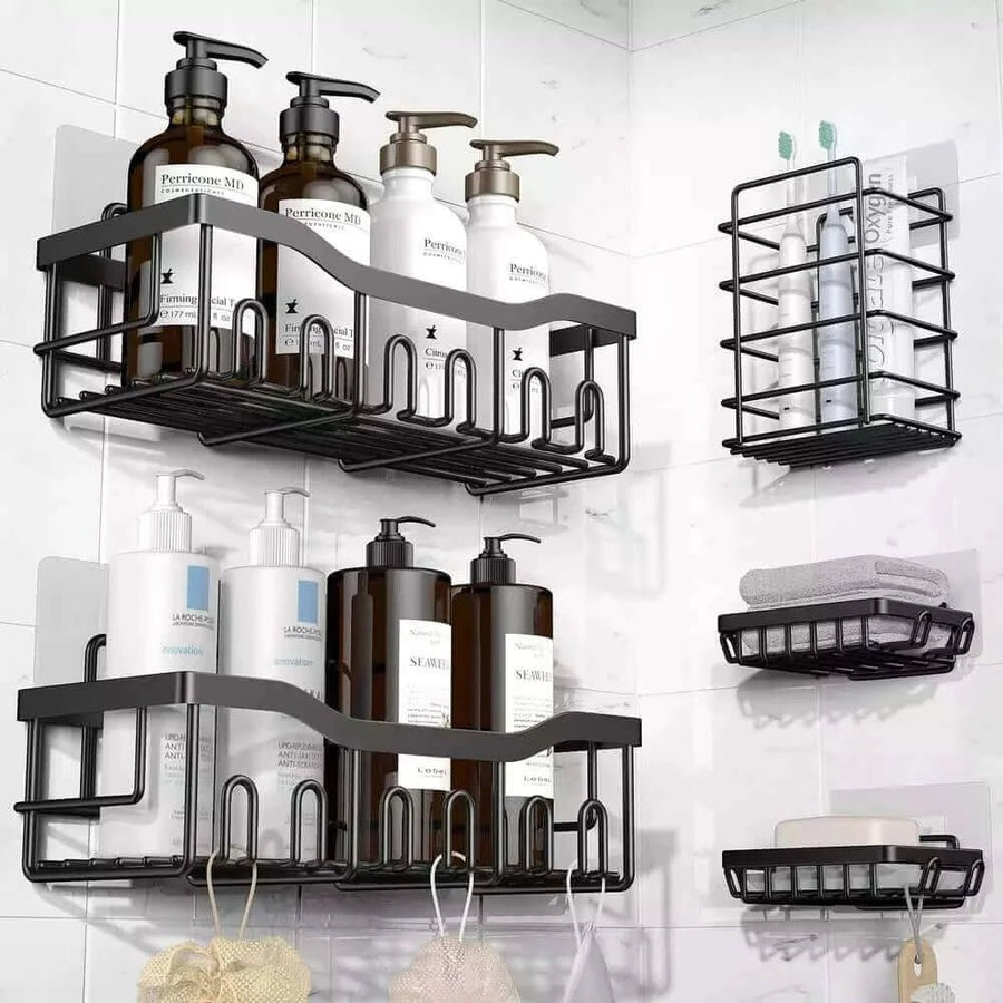 5 Pack Shower Shelves Adhesive Organizer