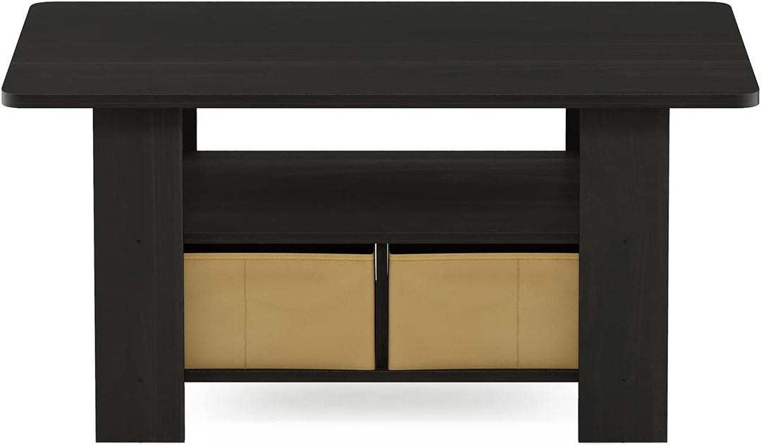 Furinno Andrey Coffee Table, Dark Espresso/Brown