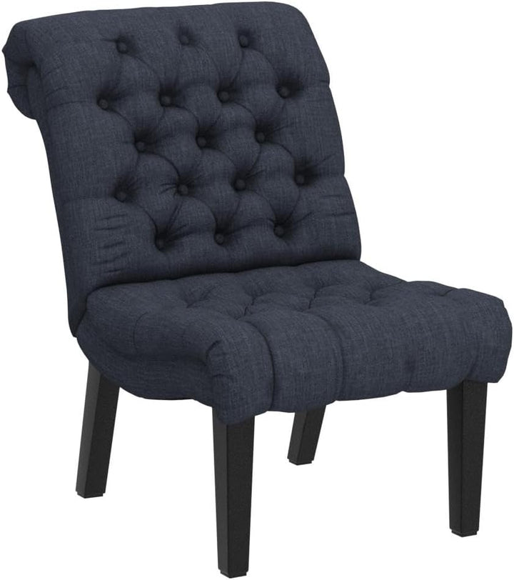 Accent Chair Set of 2 Button Tufted Upholstered Gray