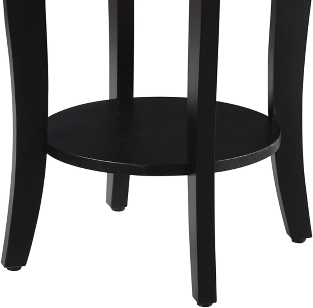 American Heritage Round End Table Black