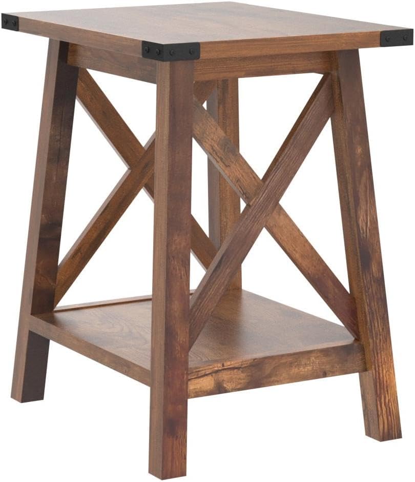 Side Table, Farmhouse Wood Nightstand