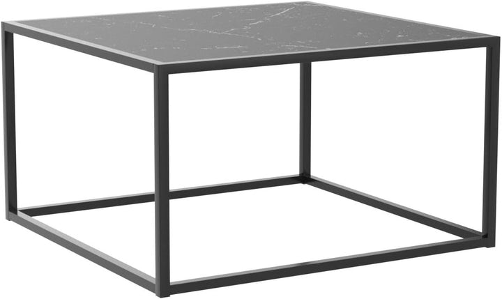 Sleek Minimalist Black Coffee Table for Living Room, Home Office