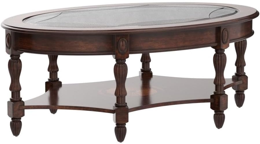 Elegant Solid Wood Coffee Table, Cherry Finish