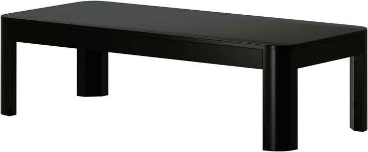 Solid Wood Contemporary Center Table for Living Room, Black