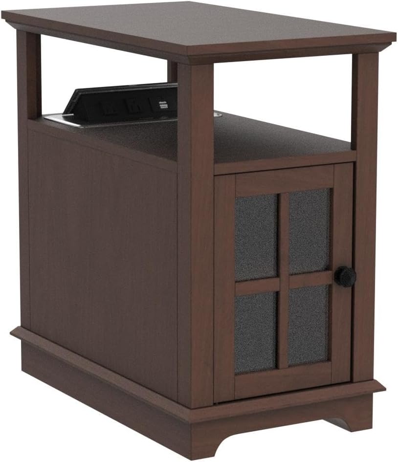 End Table w/ Charging Station, Storage, USB