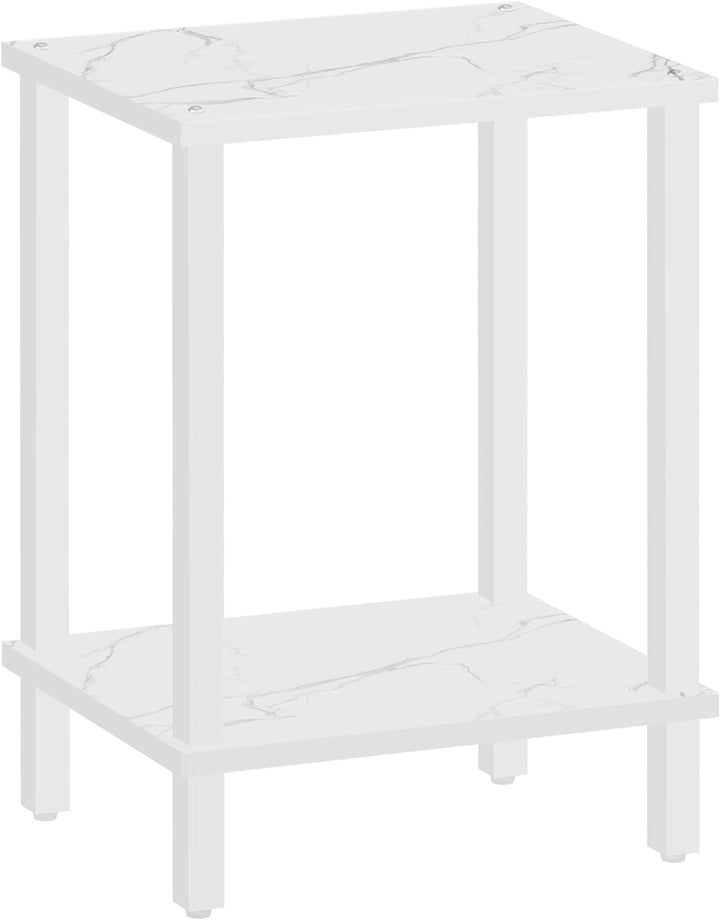 2-Tier Storage Shelf Sofa Table Small Space