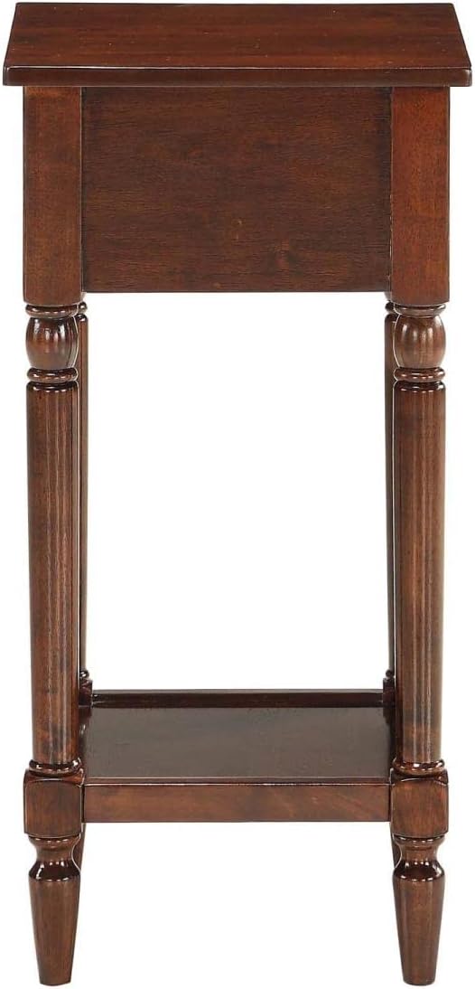 French Country Khloe 1 Drawer Accent Table, Espresso