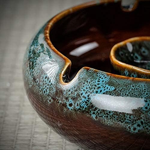 5.7" Ceramic Ashtray with Lids, Smoking Ash Tray