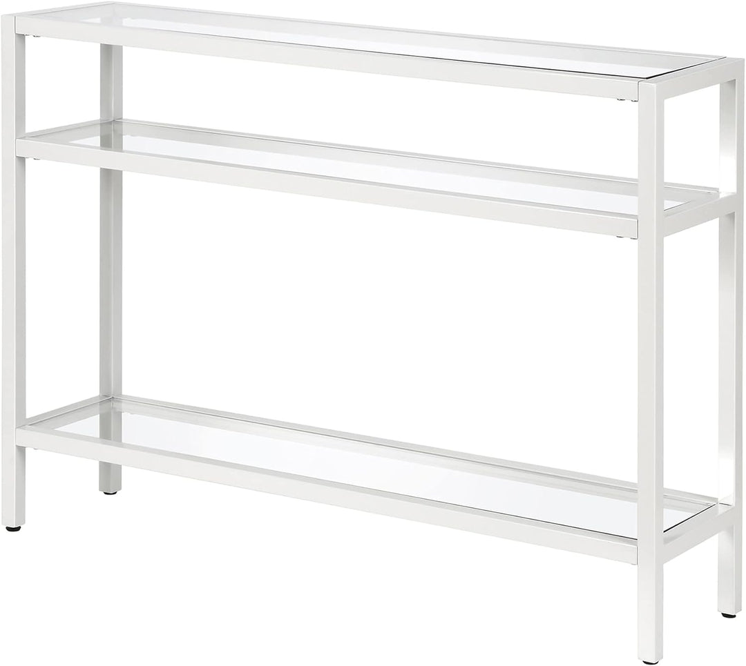 Rectangular Console Table, Entryway Accent Table, White