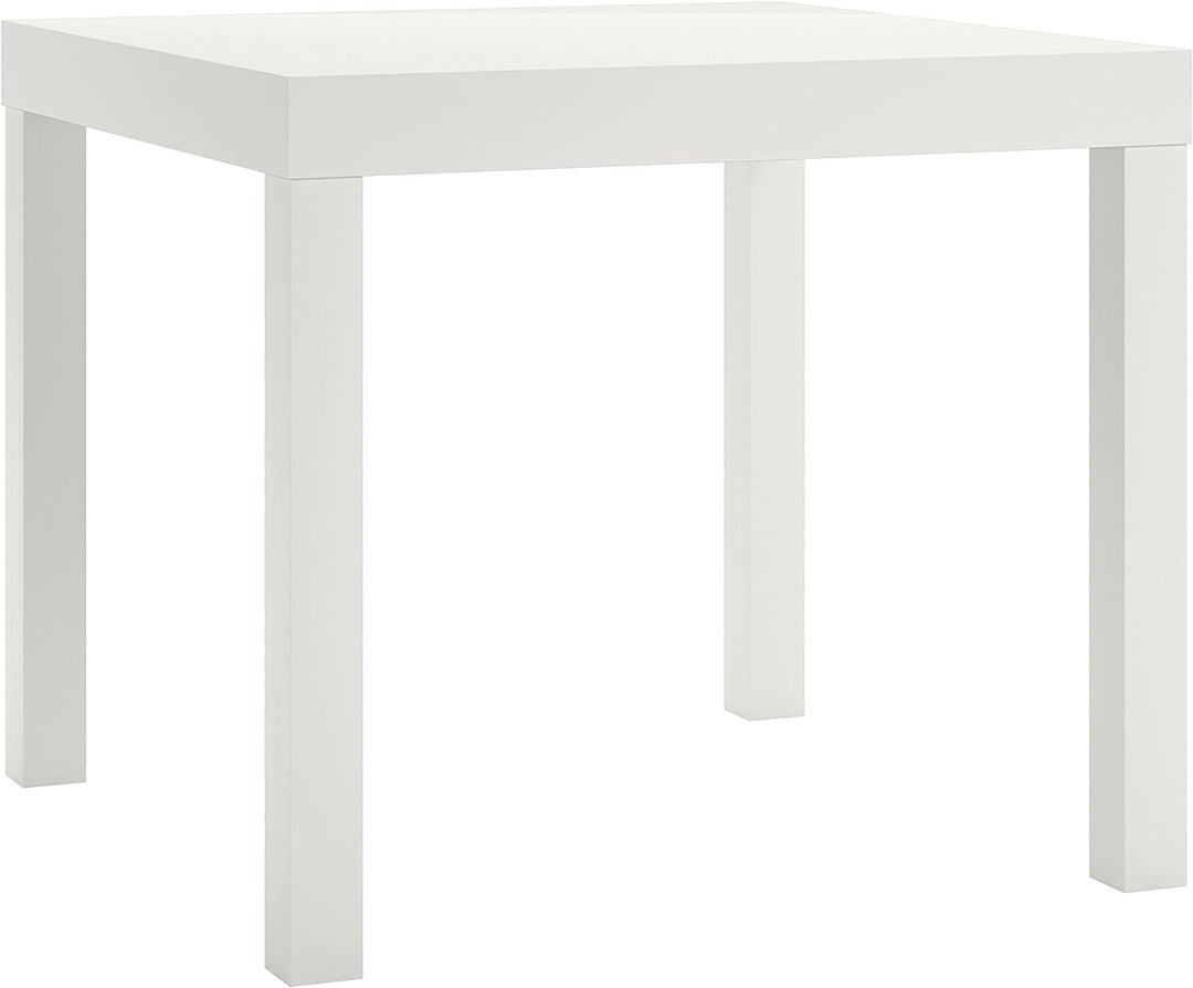 Parsons End Table, White