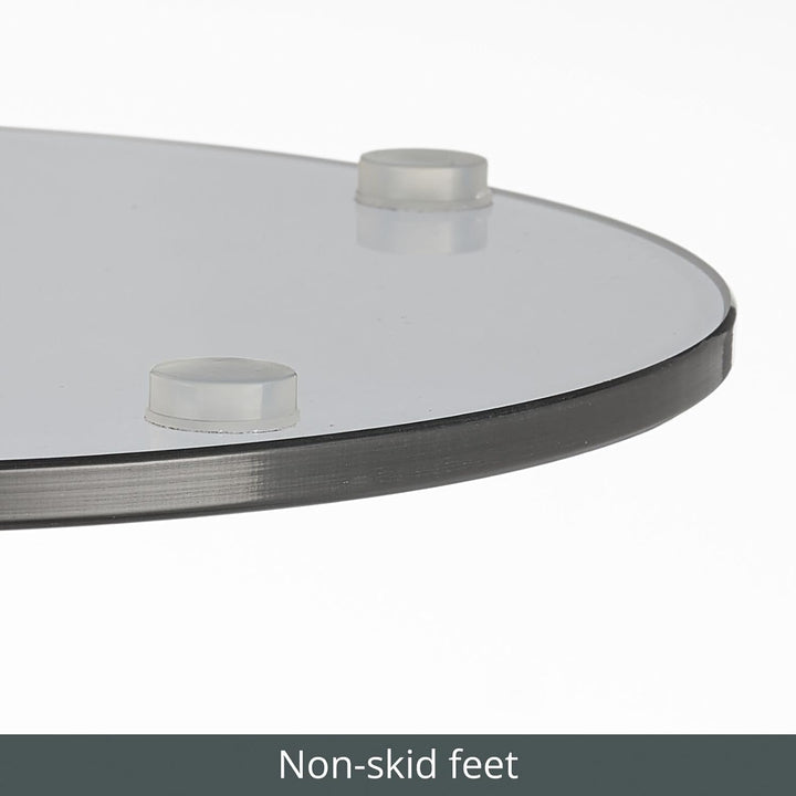 mDesignGlassTopSide/EndDrinkTable-DarkSmokeGray