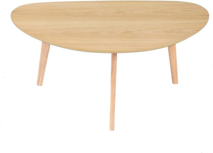 Small Oval Coffee Table, Mid-Century Modern, Minimalist