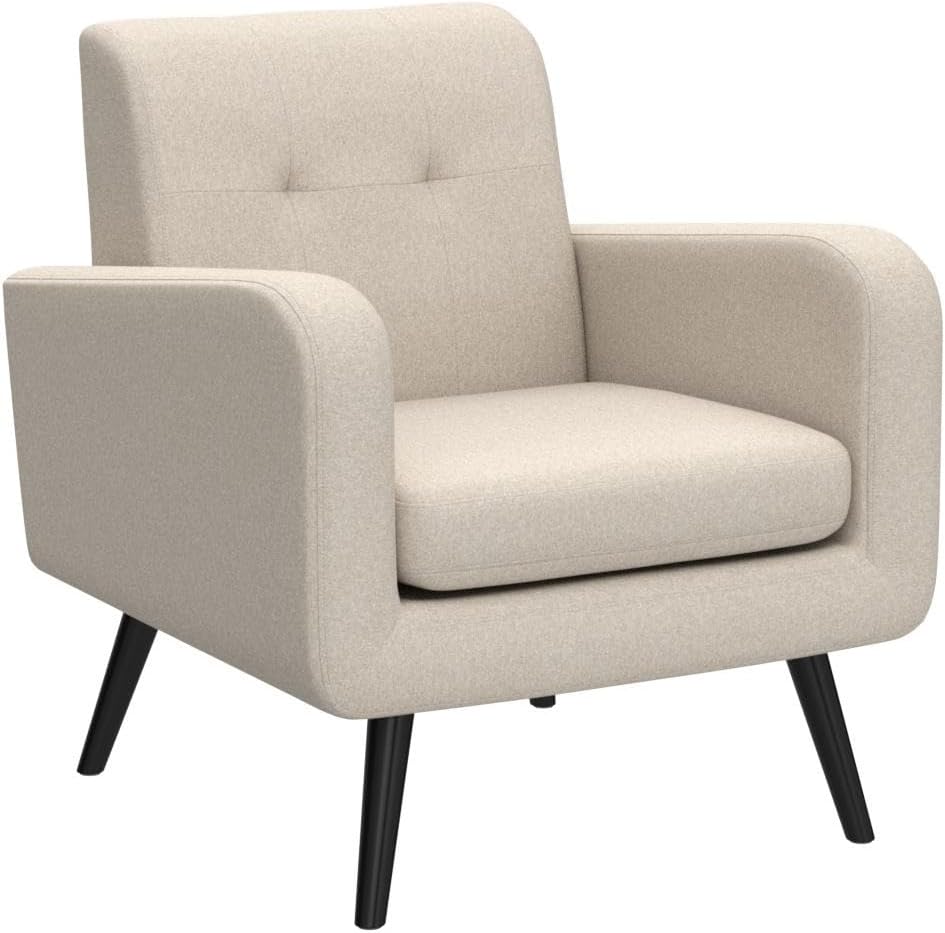 Accent Chairs for Living Room, Beige, Set of 1