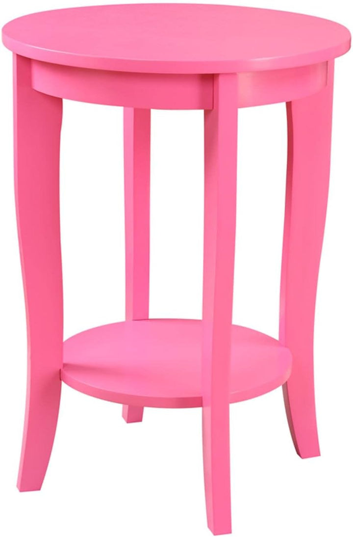 American Heritage Round End Table, Pink