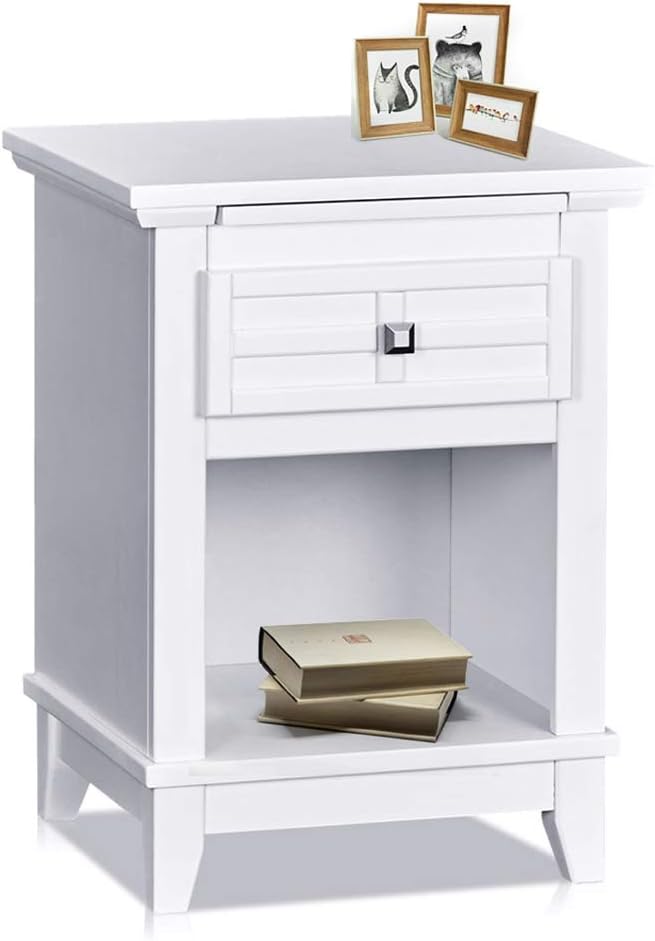 Classic Nightstand Drawer Pull-Out Tray White