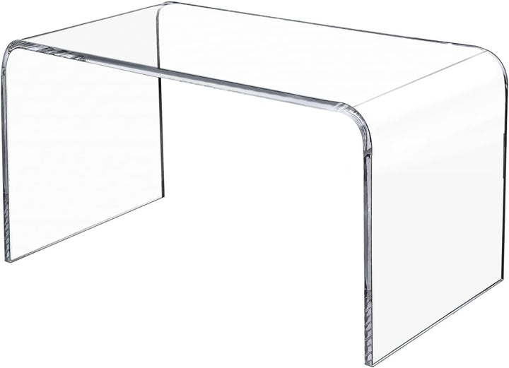 Acrylic Coffee Table, Modern Waterfall Design, Rectangle Lucite