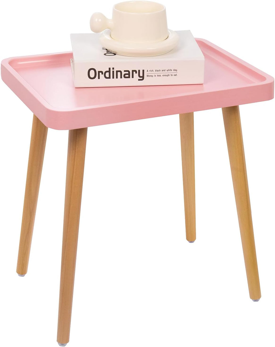 Pink Side Table, Small End Table Accent Table