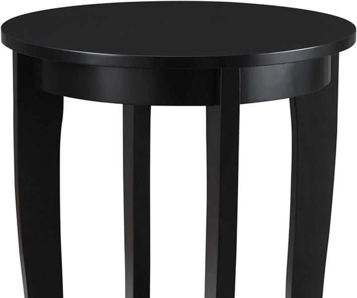 American Heritage Round End Table Black